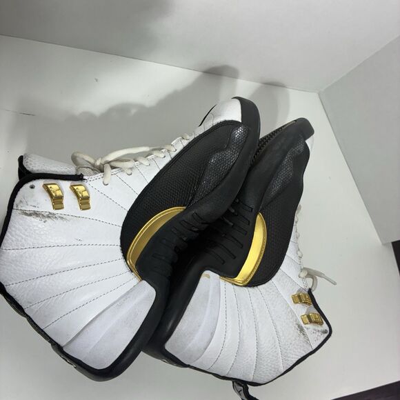 Nike Air Jordan 12 Retro Royalty White Black Gold Men’s Size 10 CT8013-170